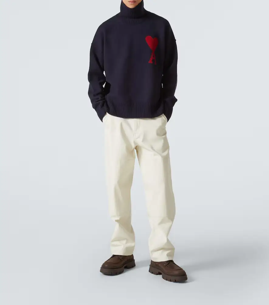 AMI PARIS Ami De Caur virgin wool turtleneck sweater | Thumbnail 4