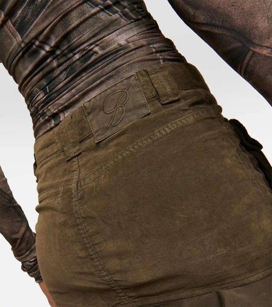 BLUMARINE Velvet cargo miniskirt | Thumbnail 3