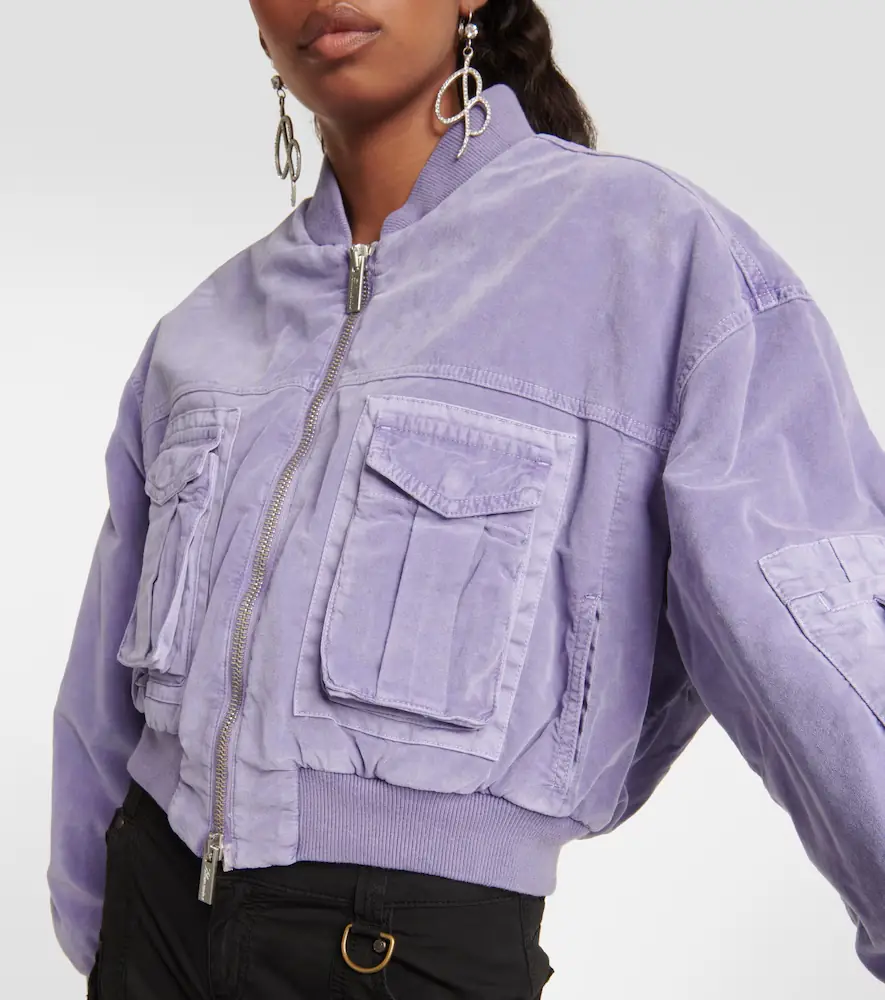 BLUMARINE Velvet bomber jacket | Thumbnail 4 BLUMARINE Velvet bomber jacket | Thumbnail 4