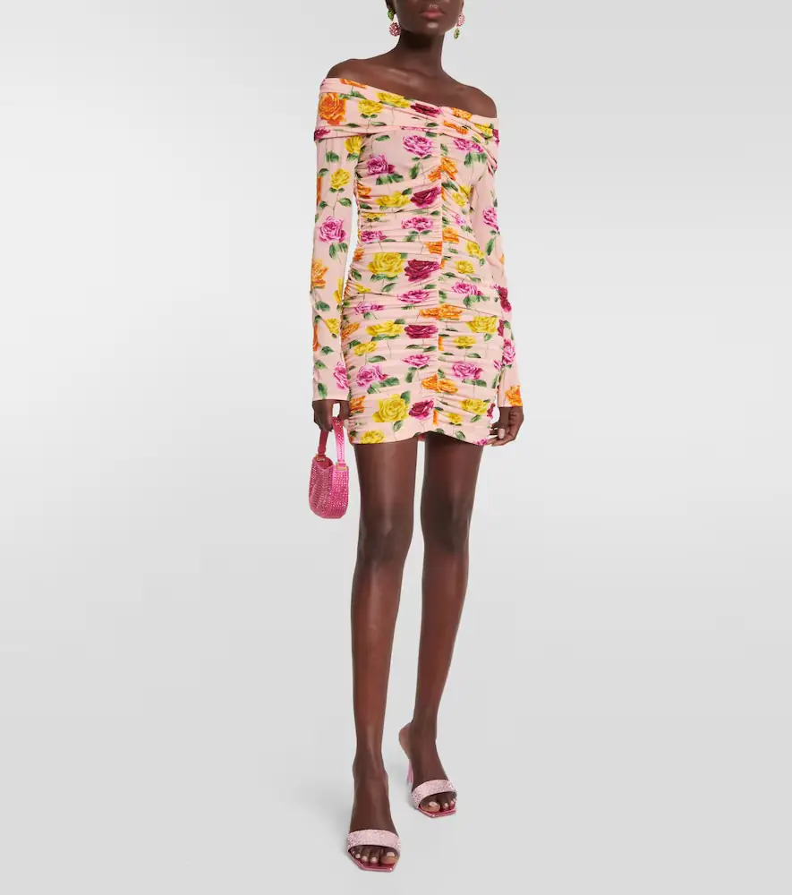 Magda Butrym Ruched off-shoulder floral minidress | Thumbnail 2