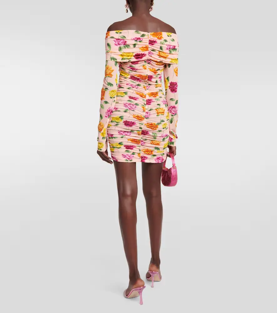 Magda Butrym Ruched off-shoulder floral minidress | Thumbnail 4