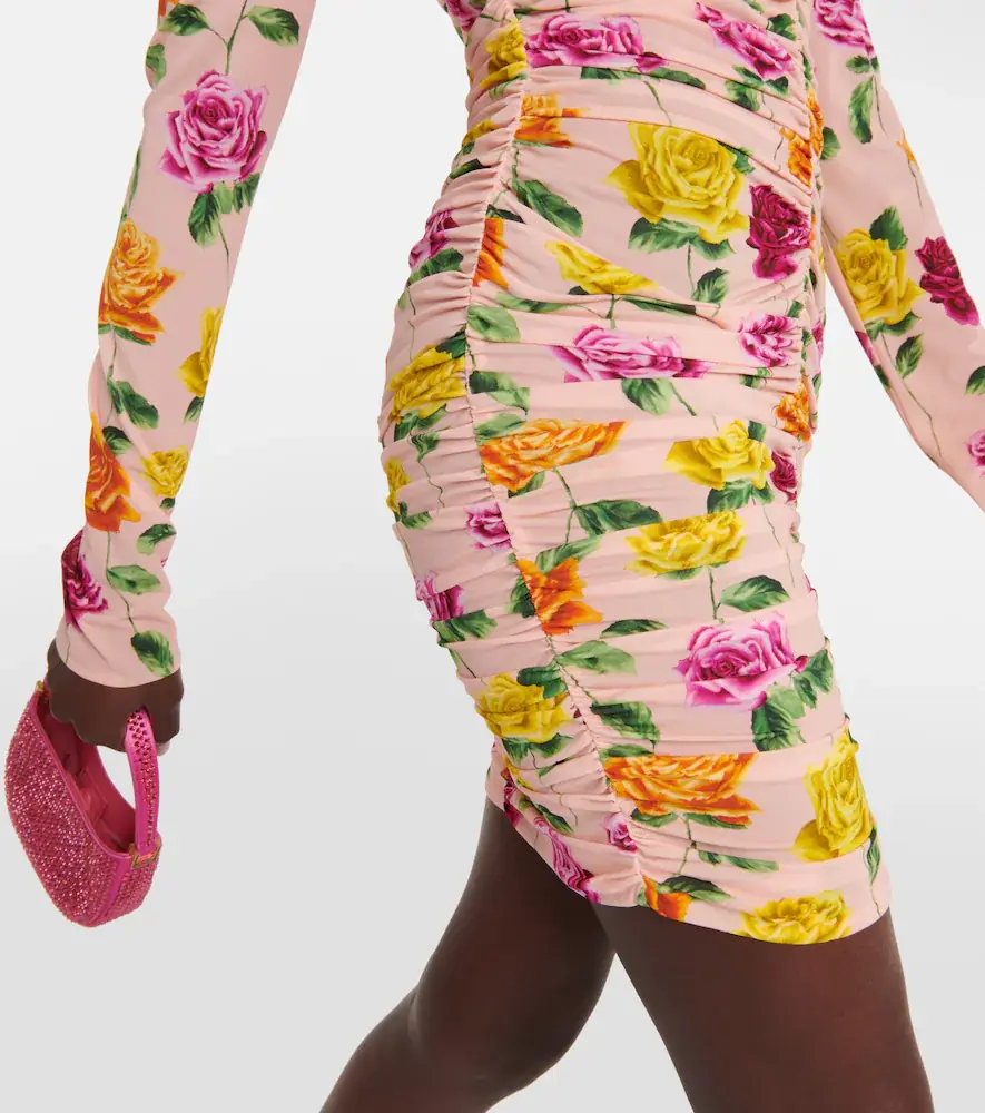 Magda Butrym Ruched off-shoulder floral minidress | Thumbnail 5