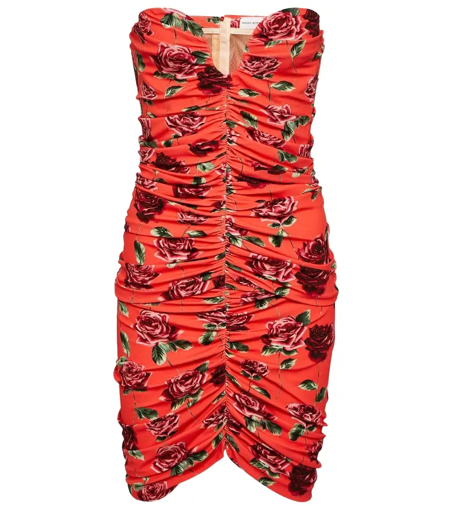 Magda Butrym Floral ruched minidress
