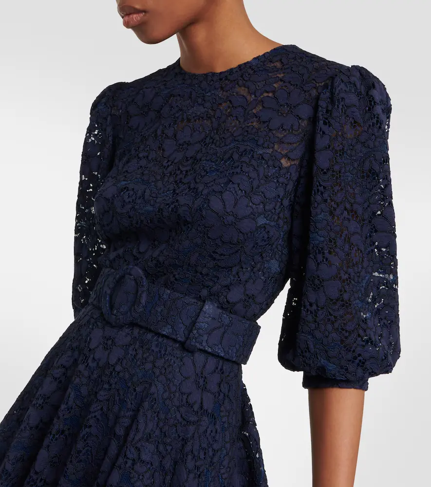Costarellos Belted lace midi dress | Thumbnail 2 Costarellos Belted lace midi dress | Thumbnail 2