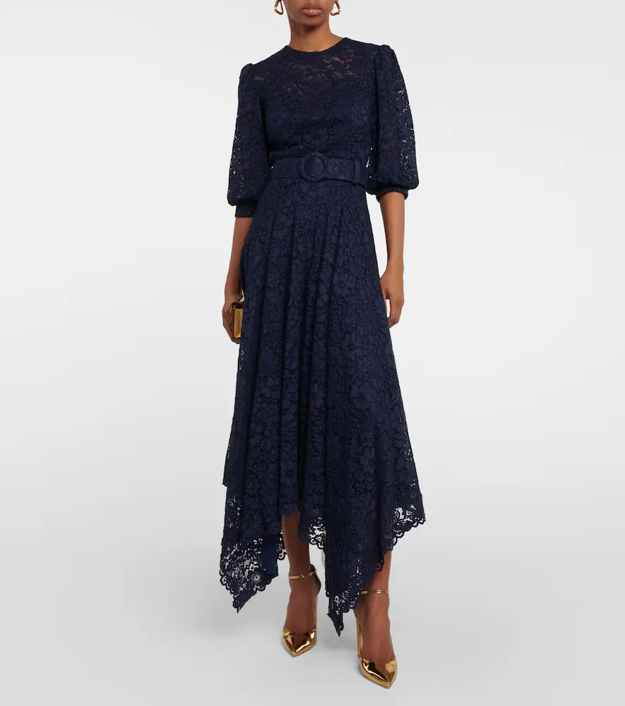 Costarellos Belted lace midi dress | Thumbnail 3 Costarellos Belted lace midi dress | Thumbnail 3