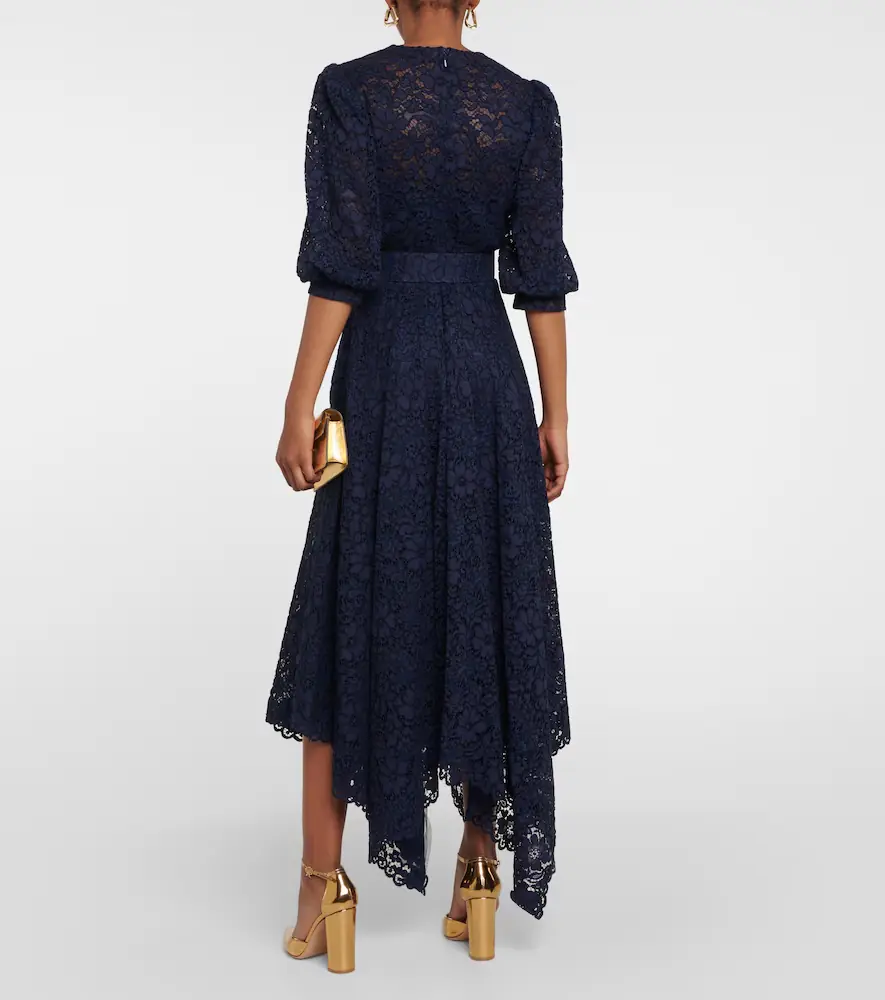 Costarellos Belted lace midi dress | Thumbnail 4 Costarellos Belted lace midi dress | Thumbnail 4