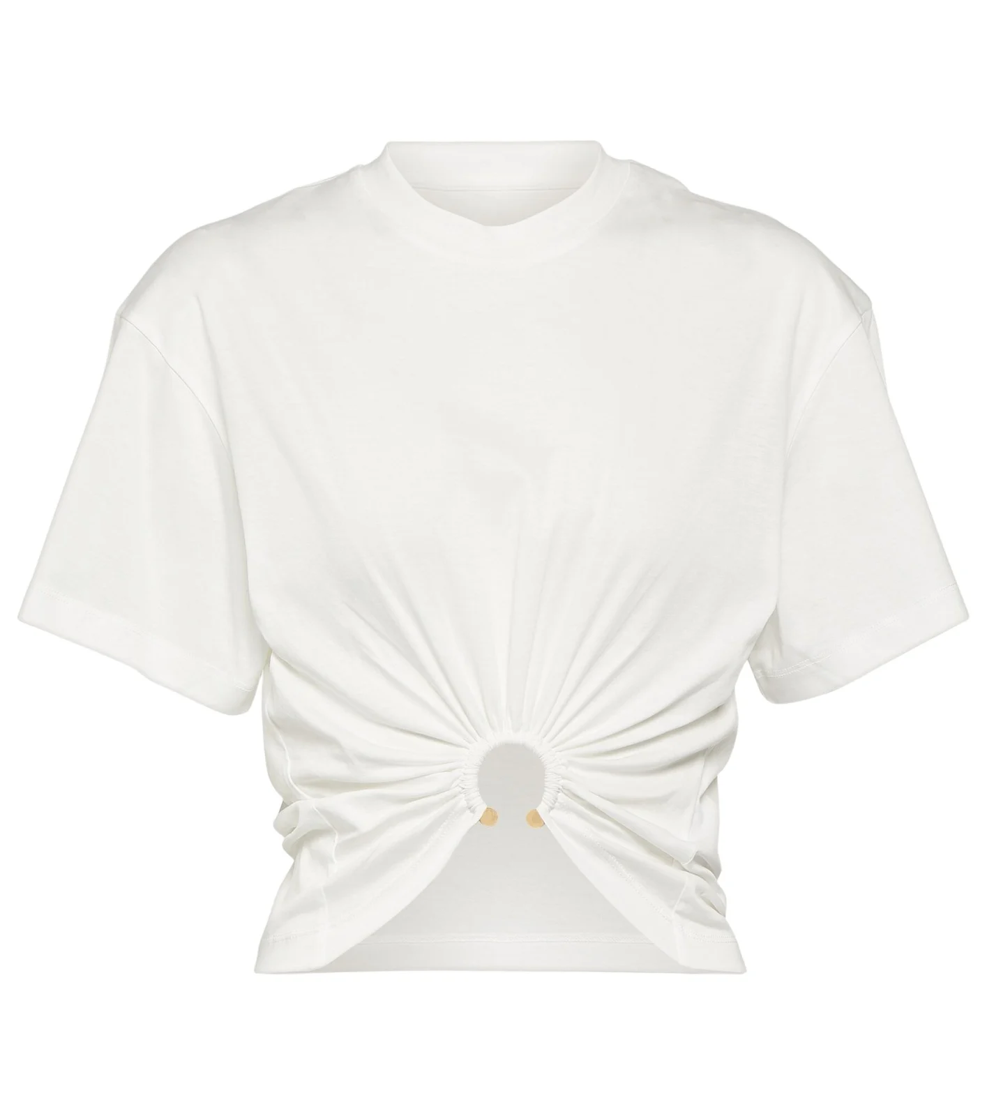 Embellished cotton jersey crop top Embellished cotton jersey crop top
