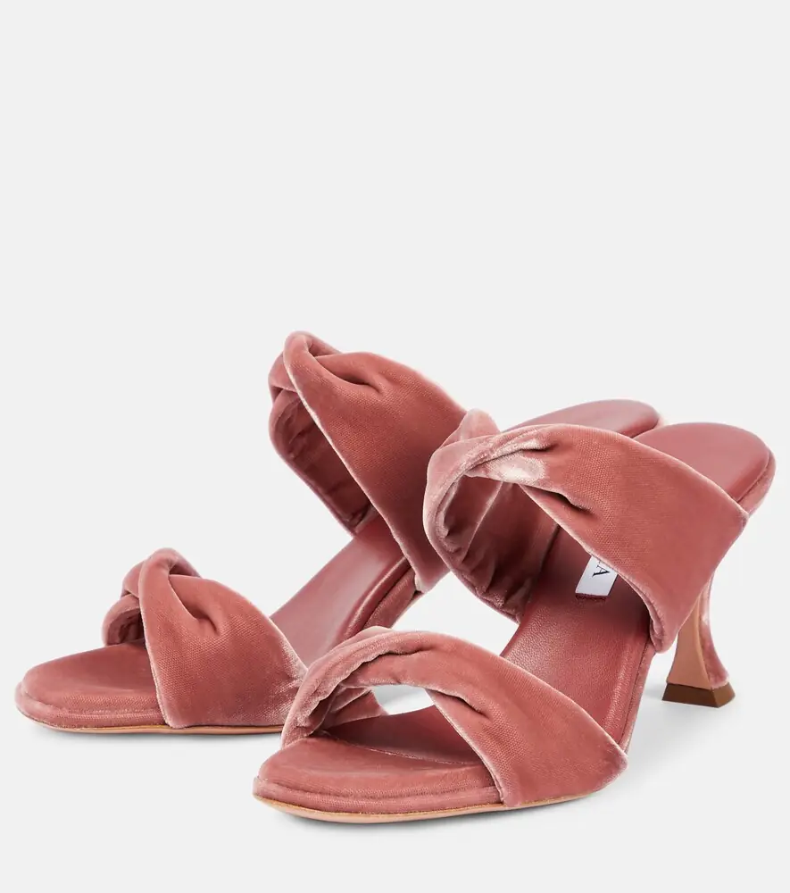 Aquazzura Twist 95 velvet mules | Thumbnail 2
