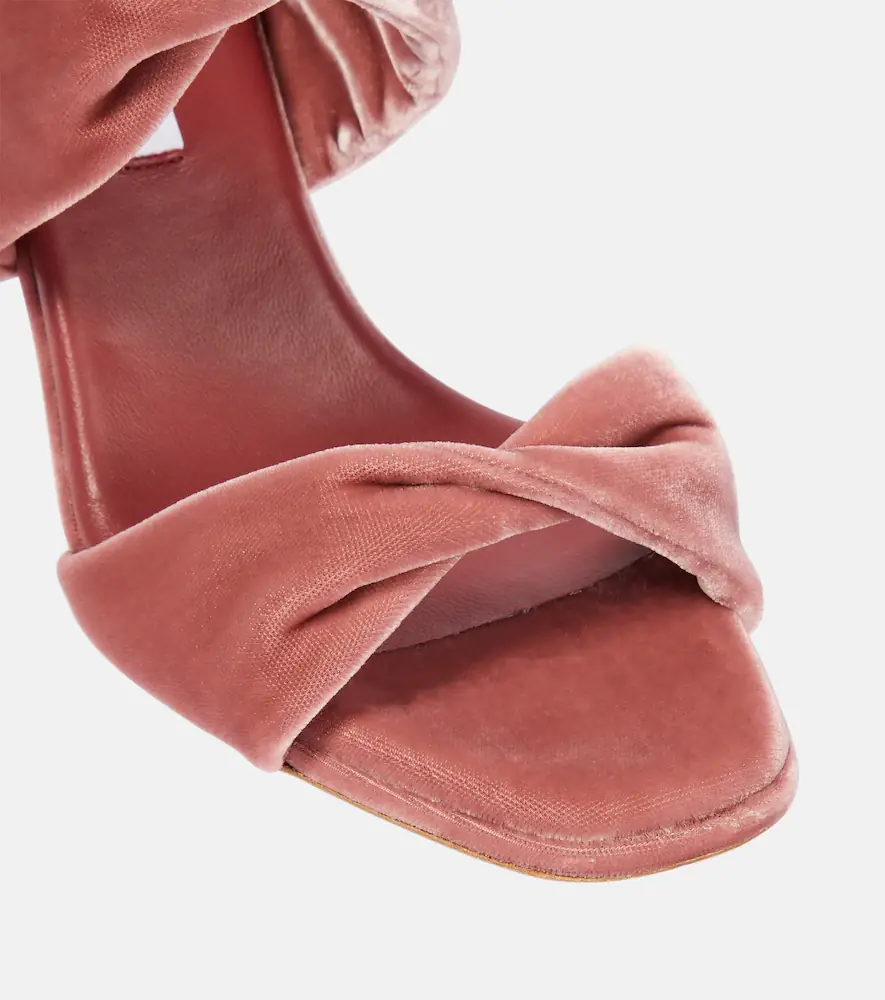 Aquazzura Twist 95 velvet mules | Thumbnail 3