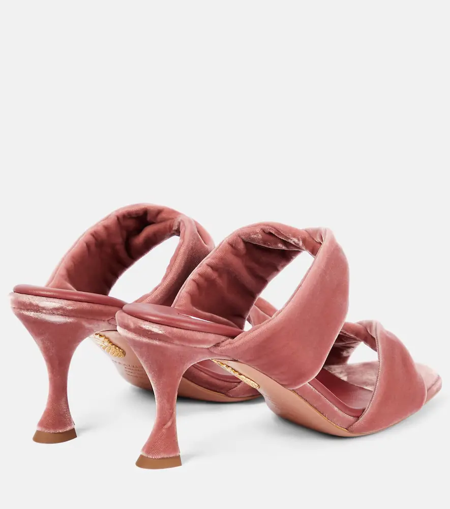 Aquazzura Twist 95 velvet mules | Thumbnail 4