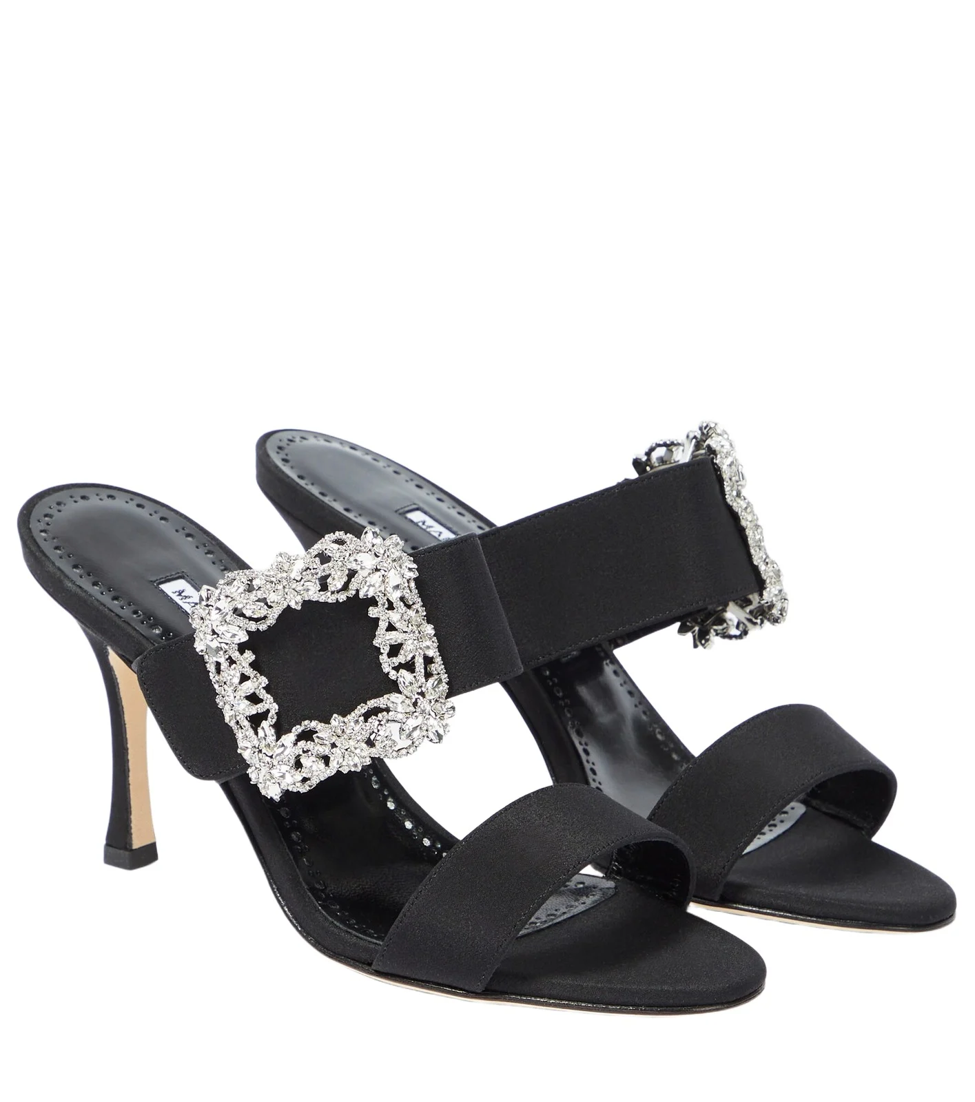 Gable embellished satin sandals Gable embellished satin sandals