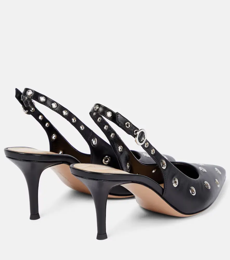 Gianvito Rossi Lydia studded leather slingback pumps | Thumbnail 2