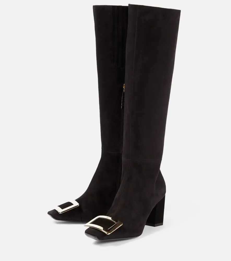 Roger Vivier Belle Vivier suede knee-high boots | Thumbnail 2