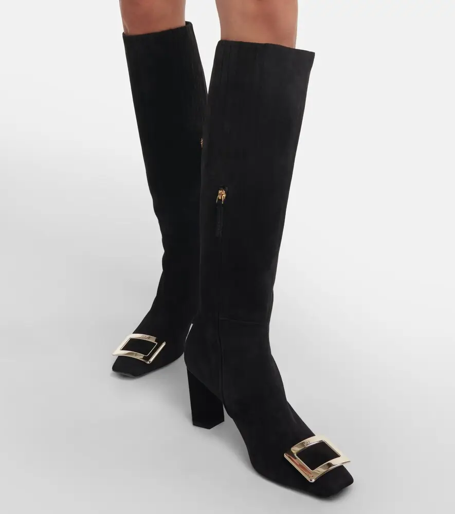 Roger Vivier Belle Vivier suede knee-high boots | Thumbnail 5