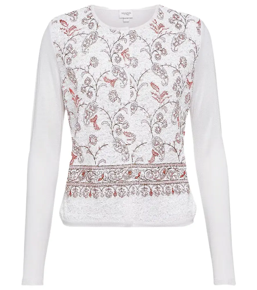 Giambattista Valli Embroidered cashmere and silk cardigan | Image 1 Giambattista Valli Embroidered cashmere and silk cardigan | Image 1