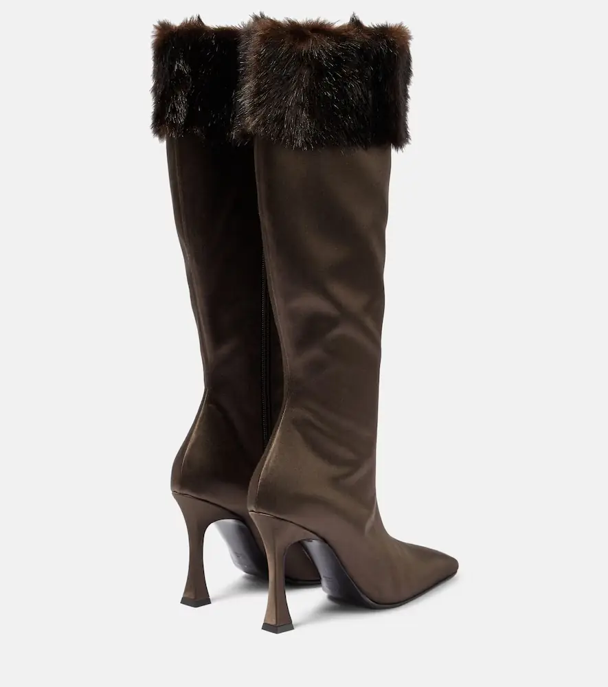 Magda Butrym Faux satin knee-high boots | Thumbnail 4 Magda Butrym Faux satin knee-high boots | Thumbnail 4