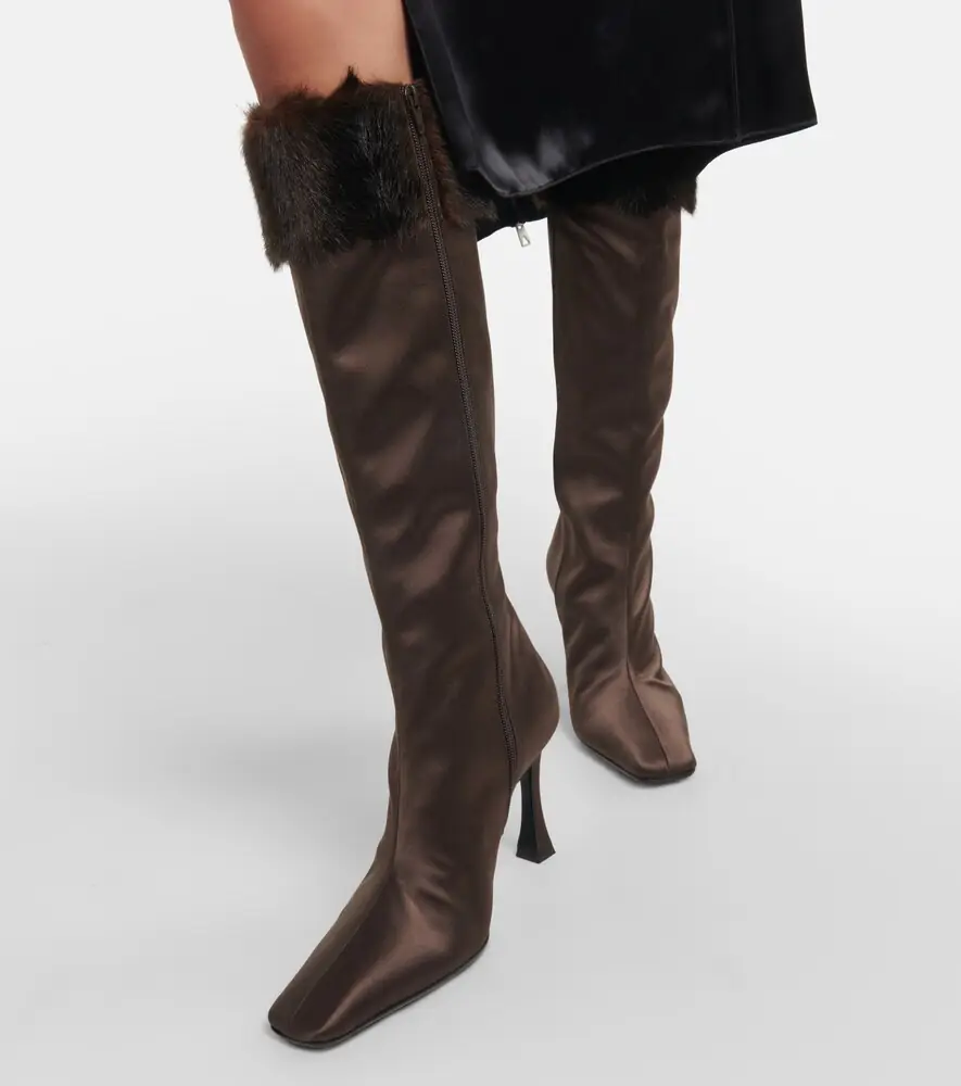 Magda Butrym Faux satin knee-high boots | Thumbnail 5 Magda Butrym Faux satin knee-high boots | Thumbnail 5