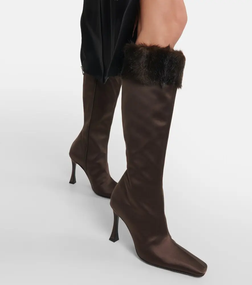 Magda Butrym Faux satin knee-high boots | Thumbnail 7 Magda Butrym Faux satin knee-high boots | Thumbnail 7