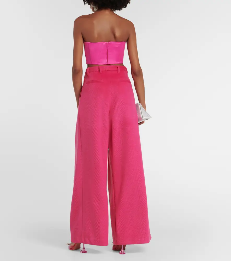 GIUSEPPE DI MORABITO High-rise wide-leg crêpe pants | Thumbnail 3