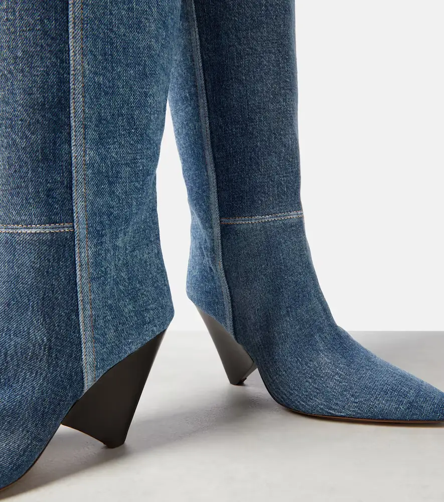 Isabel Marant Lakita denim knee-high boots | Thumbnail 4 Isabel Marant Lakita denim knee-high boots | Thumbnail 4