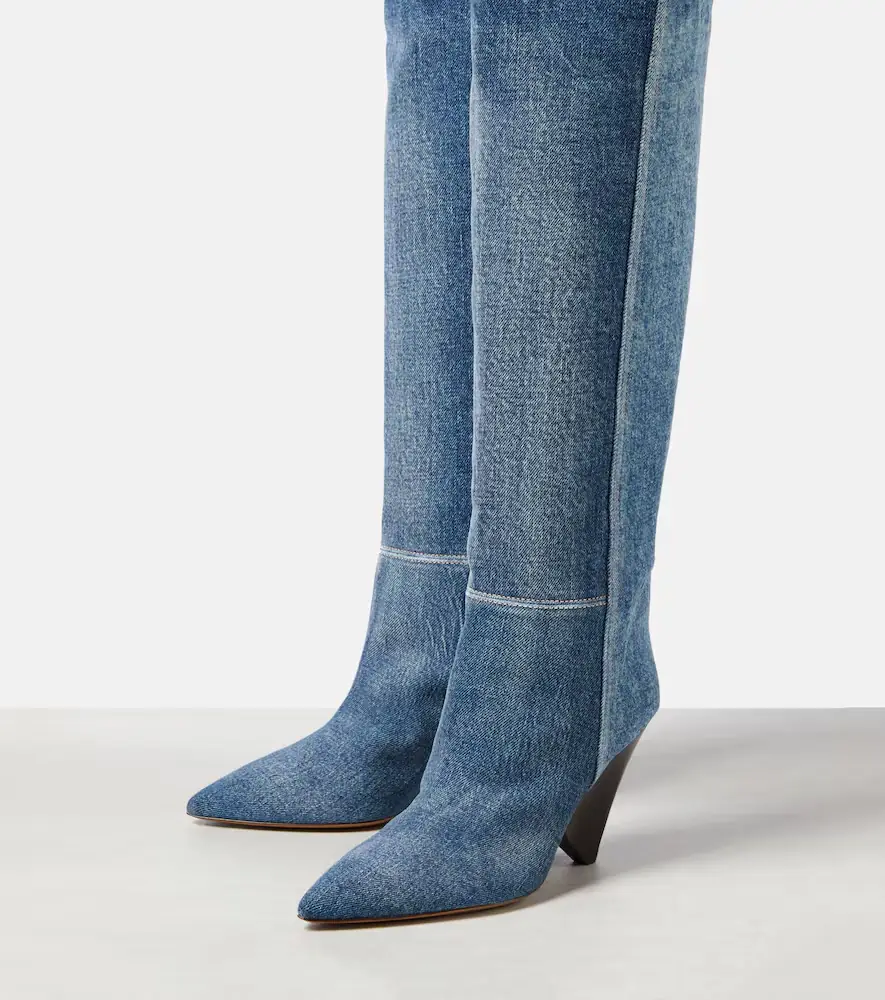 Isabel Marant Lakita denim knee-high boots | Thumbnail 5 Isabel Marant Lakita denim knee-high boots | Thumbnail 5