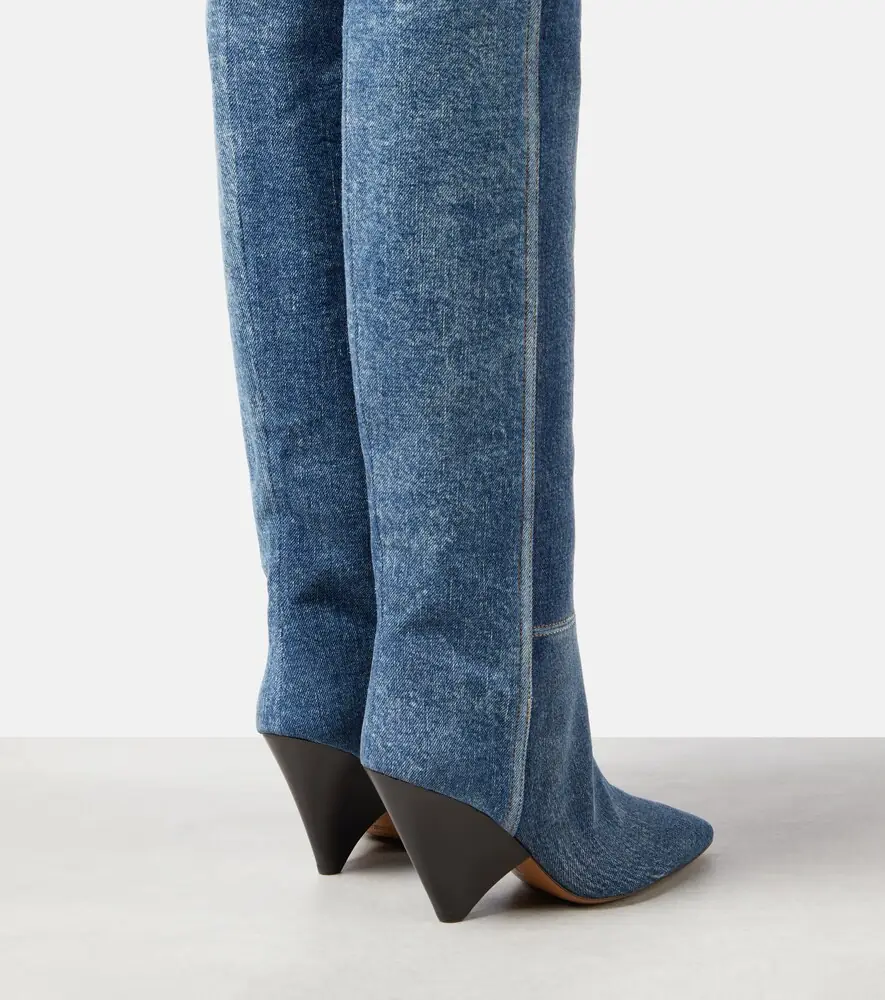 Isabel Marant Lakita denim knee-high boots | Thumbnail 6 Isabel Marant Lakita denim knee-high boots | Thumbnail 6