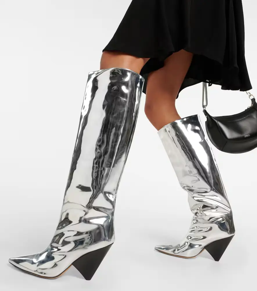 Isabel Marant Lakita mirrored knee-high boots | Thumbnail 6