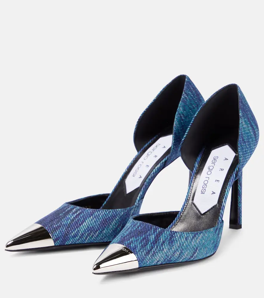 AREA x Sergio Rossi denim pumps | Thumbnail 4 AREA x Sergio Rossi denim pumps | Thumbnail 4