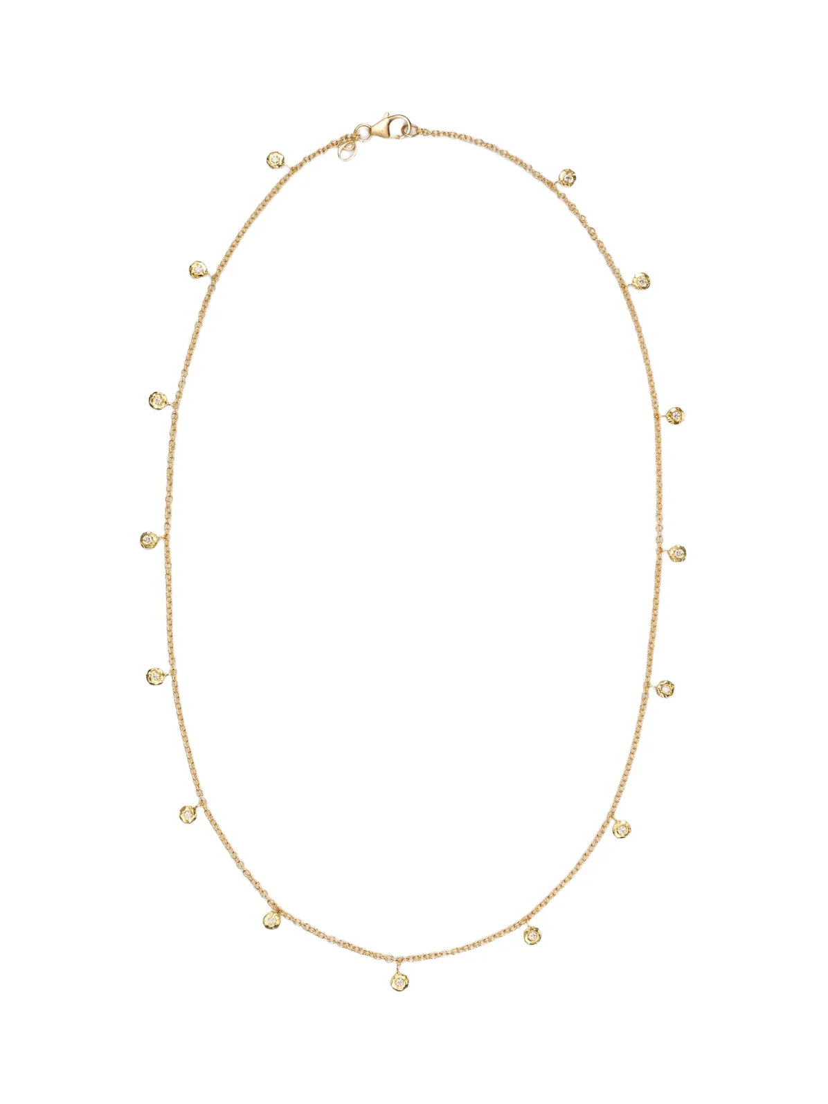 Micro Nesting Gem 18kt gold necklace with diamonds Micro Nesting Gem 18kt gold necklace with diamonds