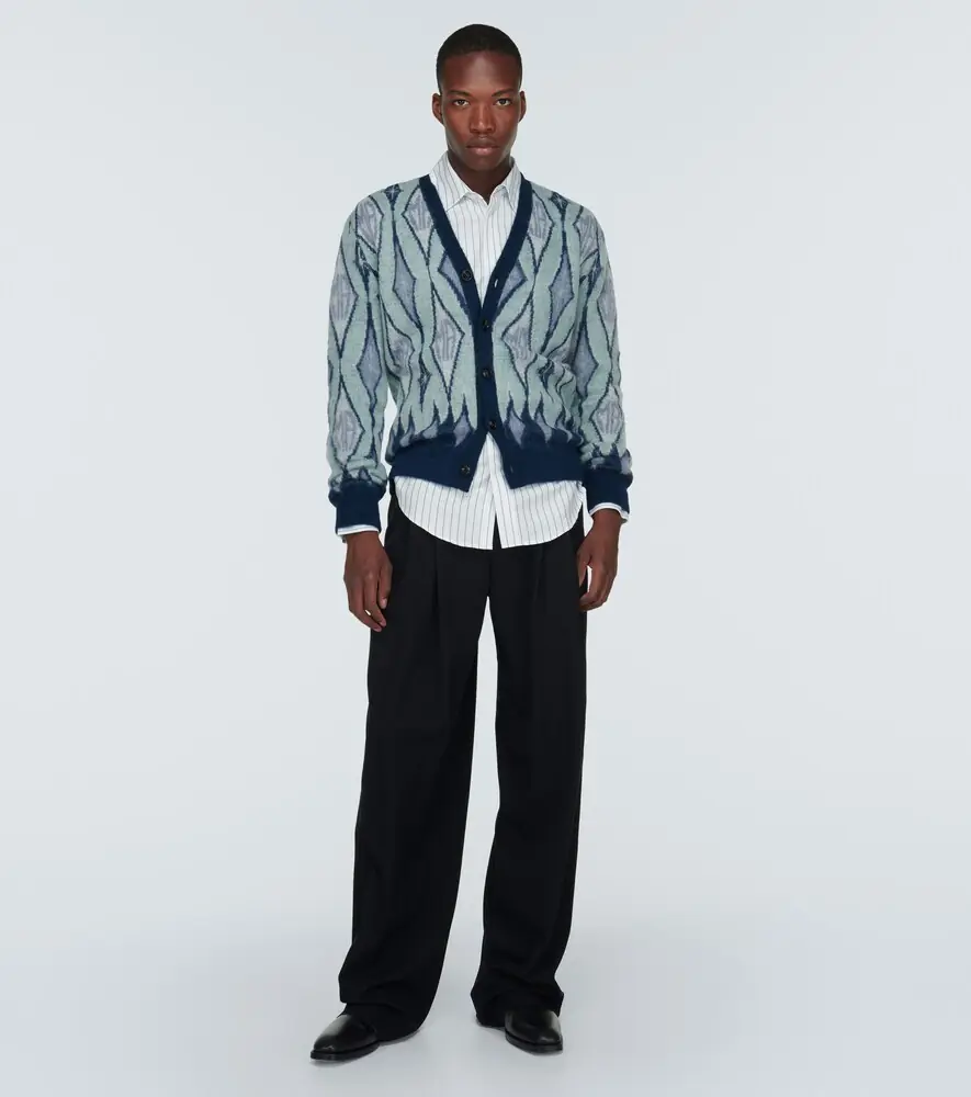 AMIRI Argyle mohair-blend cardigan | Thumbnail 2
