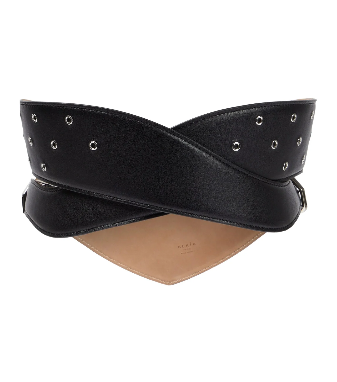 Perforated leather belt