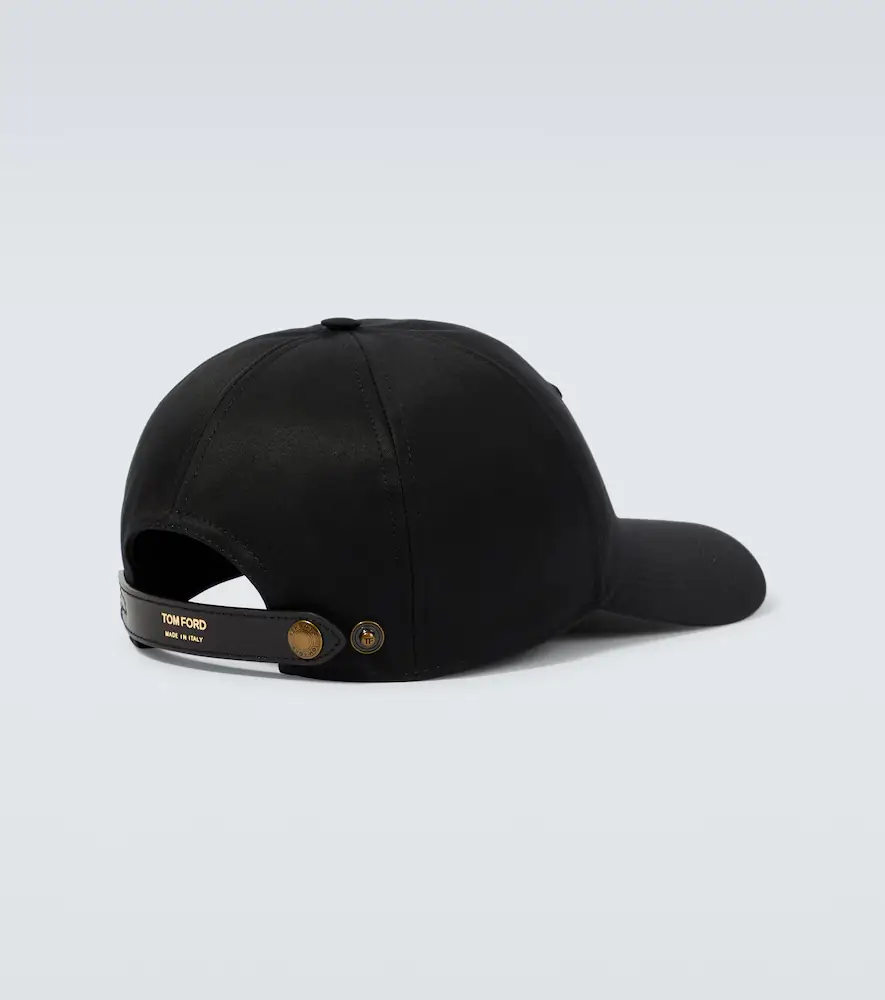 Tom Ford Embroidered canvas and leather cap | Thumbnail 2 Tom Ford Embroidered canvas and leather cap | Thumbnail 2