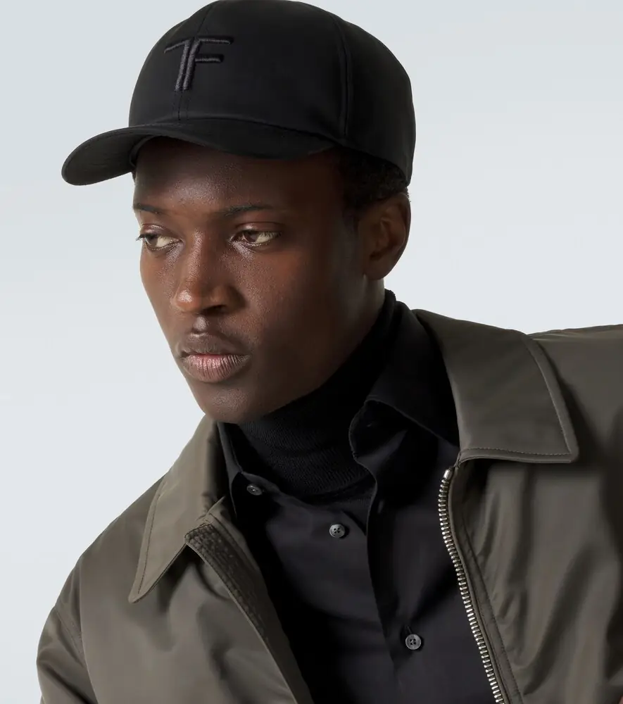 Tom Ford Embroidered canvas and leather cap | Thumbnail 3 Tom Ford Embroidered canvas and leather cap | Thumbnail 3