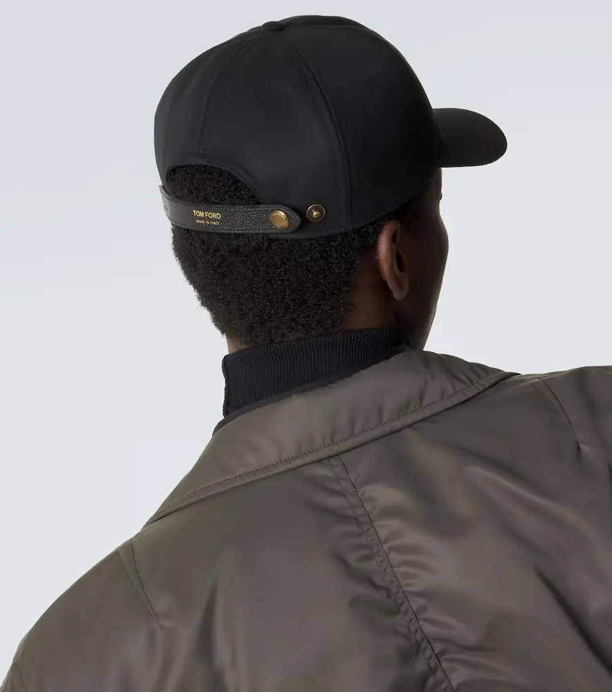 Tom Ford Embroidered canvas and leather cap | Thumbnail 4 Tom Ford Embroidered canvas and leather cap | Thumbnail 4