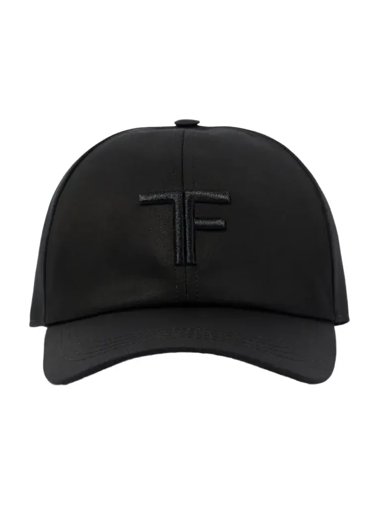 Embroidered canvas and leather cap Embroidered canvas and leather cap