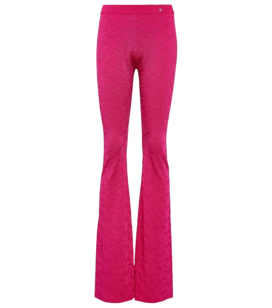 Versace La Greca high-rise flared pants