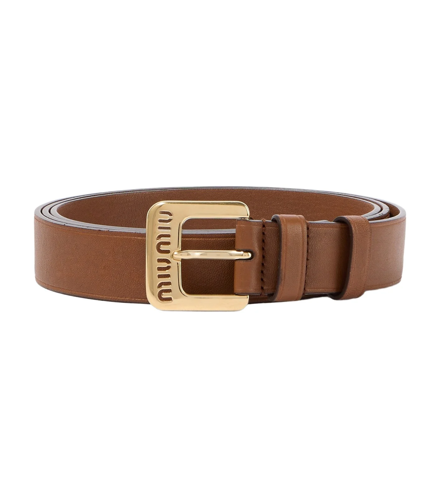 Miu Miu Logo leather belt