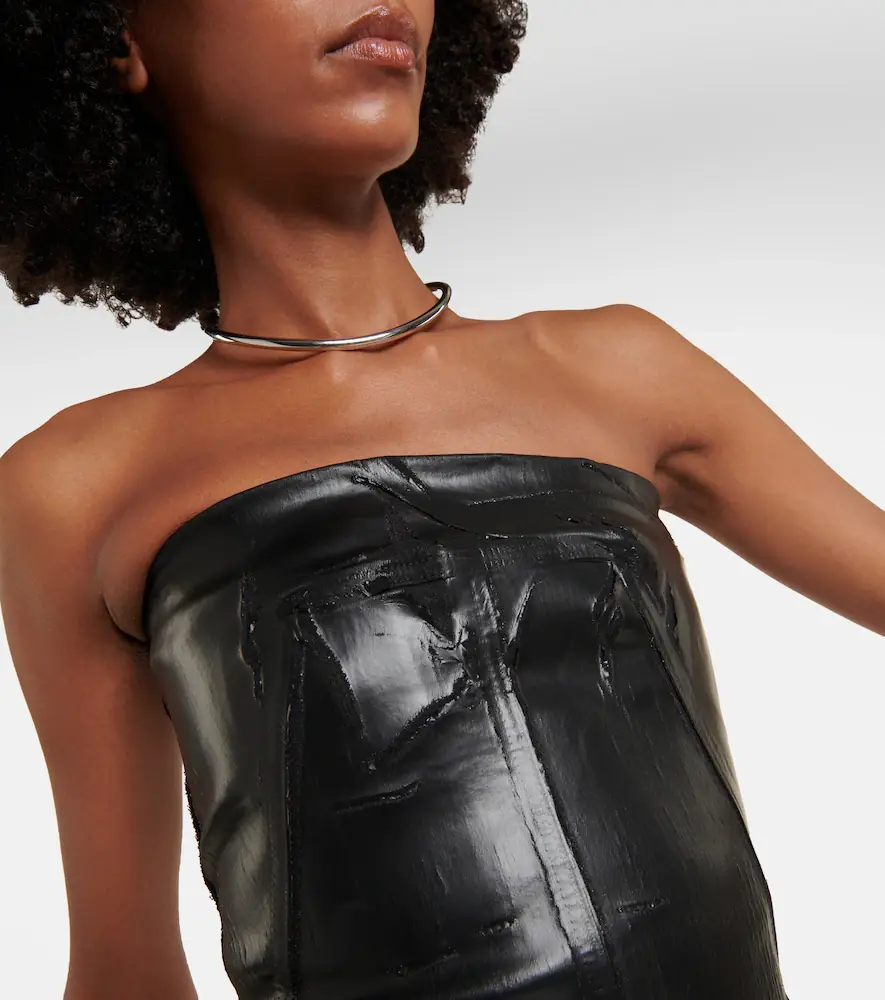 Rick Owens Coated denim bustier | Thumbnail 4 Rick Owens Coated denim bustier | Thumbnail 4