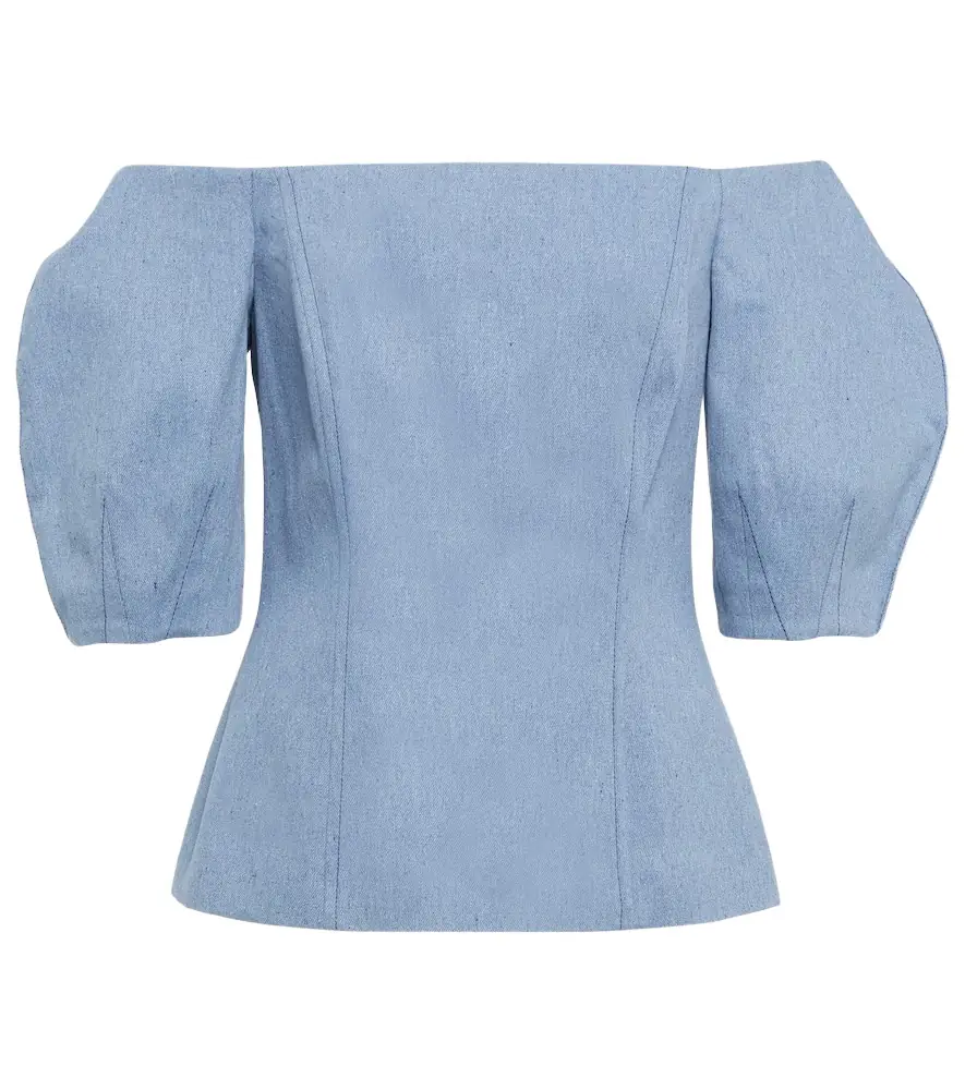 Gabriela Hearst Ellen off-shoulder cotton top | Image 1 Gabriela Hearst Ellen off-shoulder cotton top | Image 1