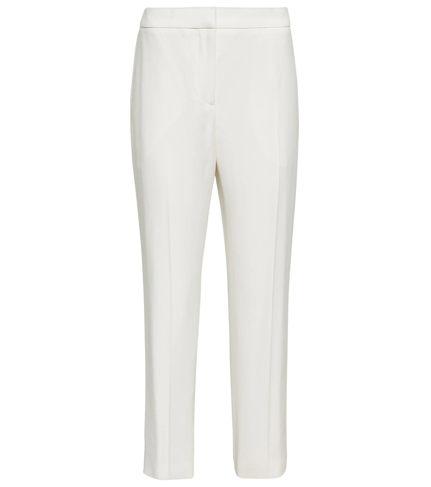 Mid-rise slim crêpe pants