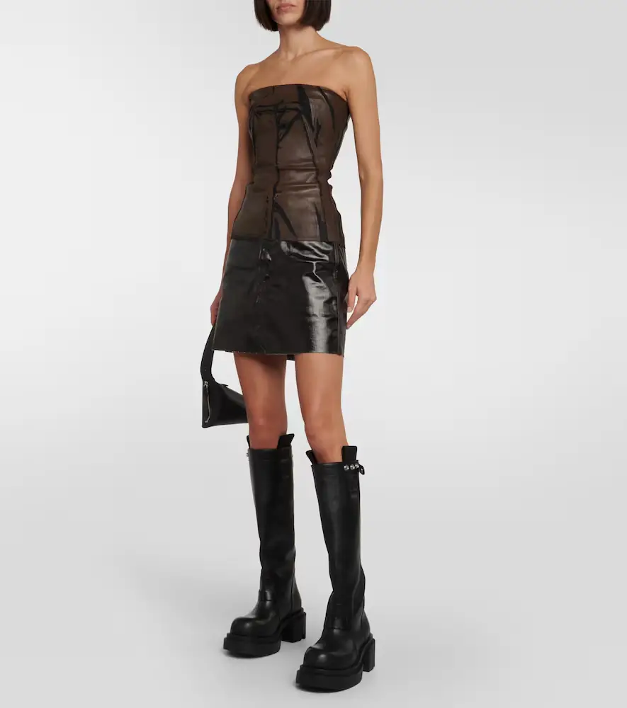 Rick Owens Coated denim corset | Thumbnail 2 Rick Owens Coated denim corset | Thumbnail 2