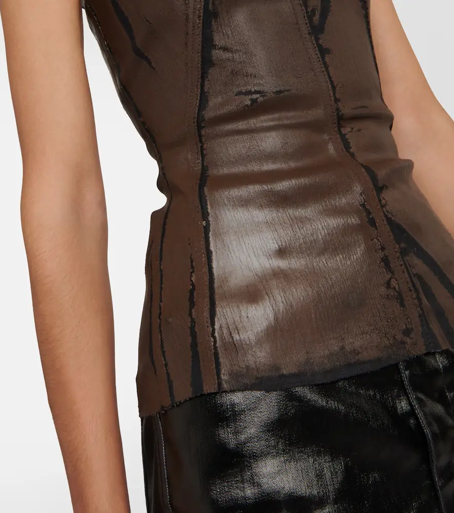 Rick Owens Coated denim corset | Thumbnail 4 Rick Owens Coated denim corset | Thumbnail 4