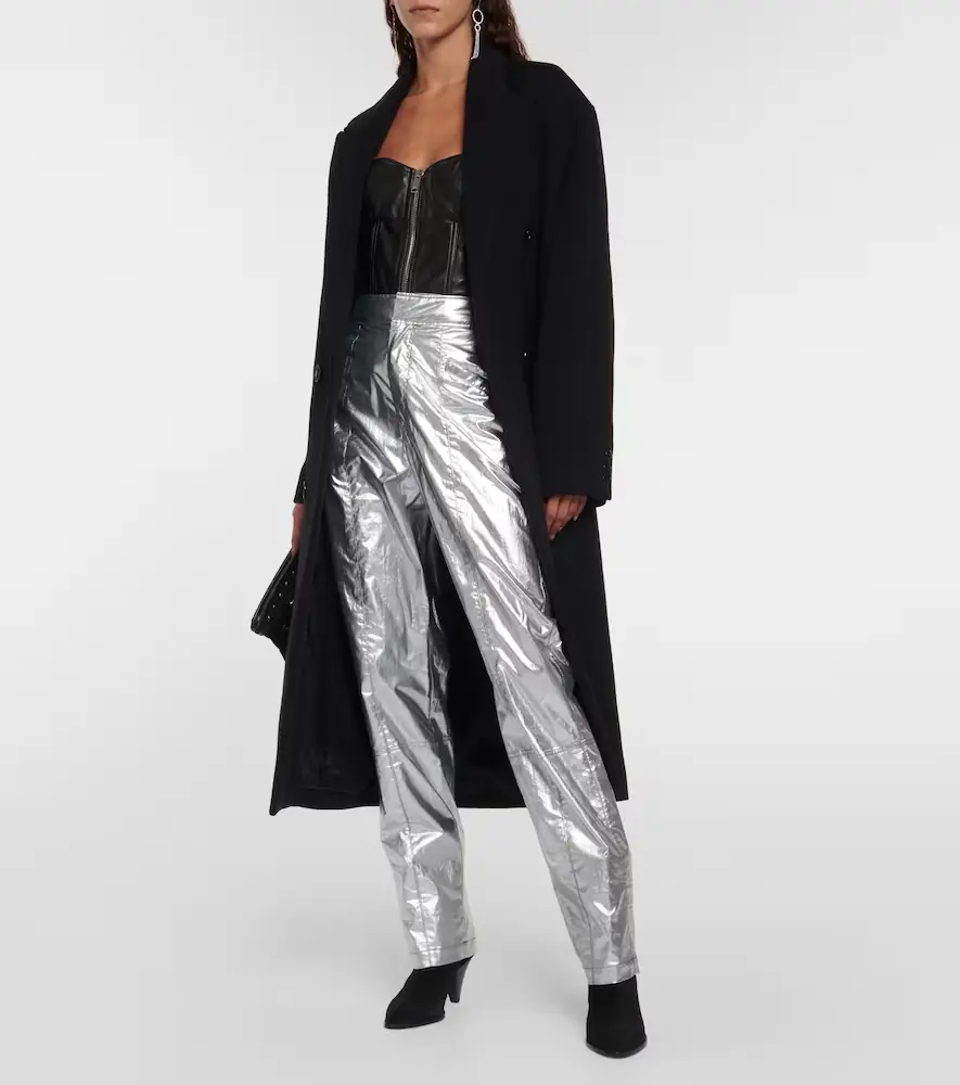 Isabel Marant Anea high-rise coated cotton pants | Thumbnail 4