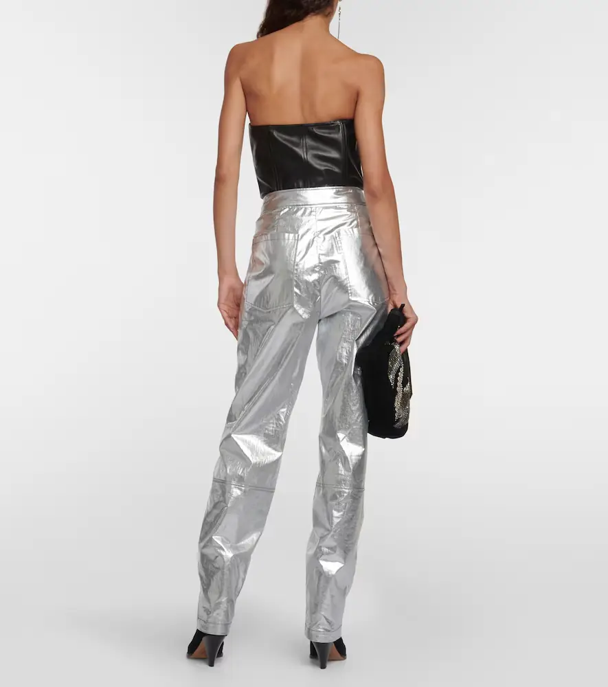 Isabel Marant Anea high-rise coated cotton pants | Thumbnail 5