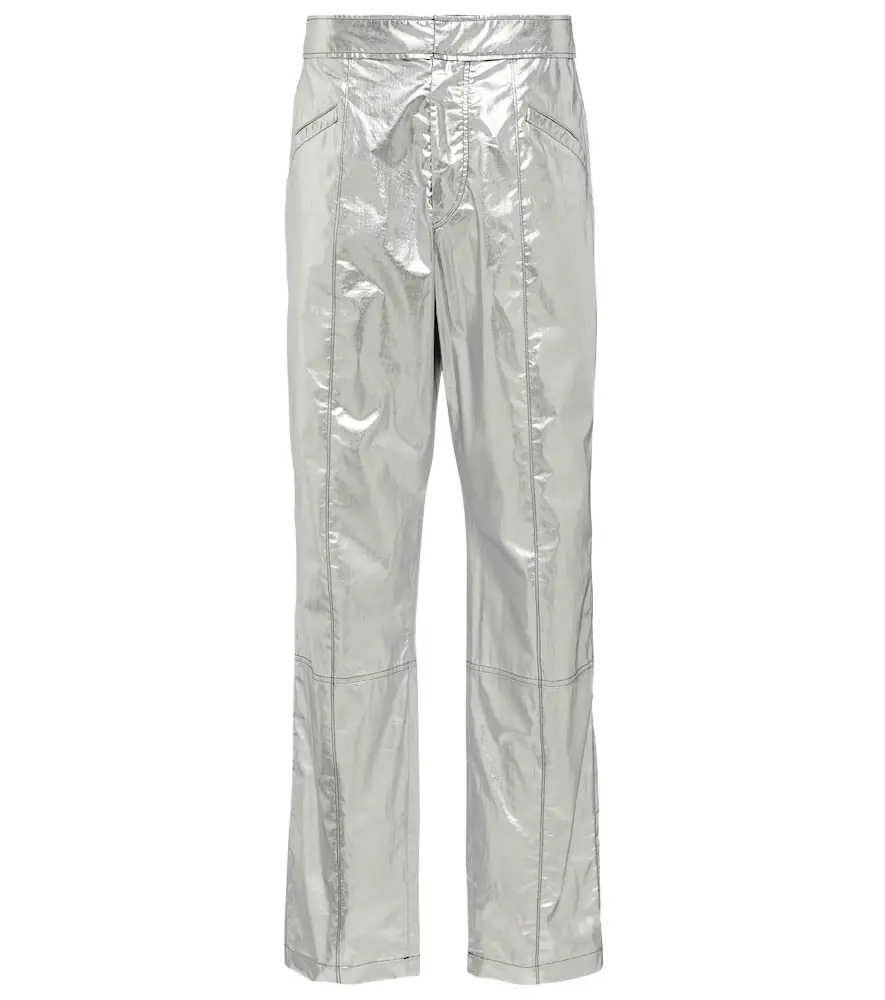 Isabel Marant Anea high-rise coated cotton pants