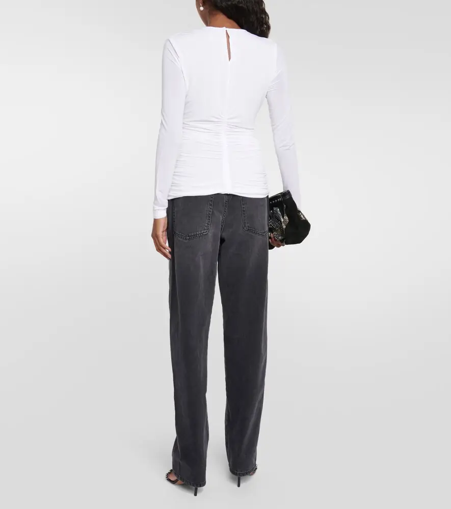Isabel Marant Levona cutout ruched jersey top | Thumbnail 2 Isabel Marant Levona cutout ruched jersey top | Thumbnail 2