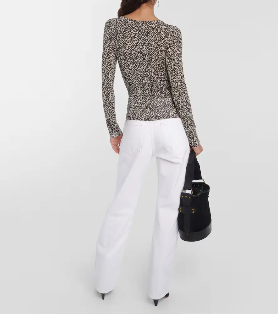 Isabel Marant Laura printed ruched jersey top | Thumbnail 4 Isabel Marant Laura printed ruched jersey top | Thumbnail 4