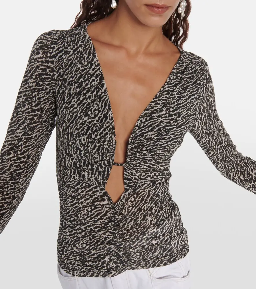 Isabel Marant Laura printed ruched jersey top | Thumbnail 5 Isabel Marant Laura printed ruched jersey top | Thumbnail 5