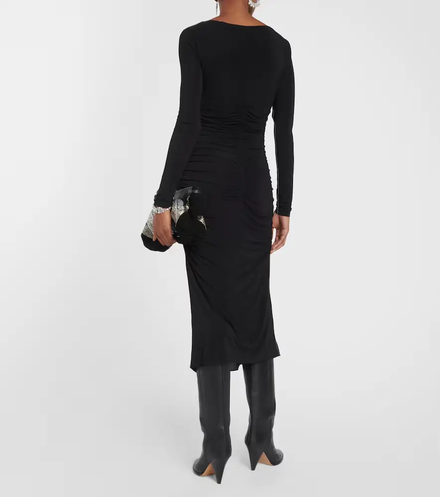 Isabel Marant Laly ruched jersey midi dress | Thumbnail 5