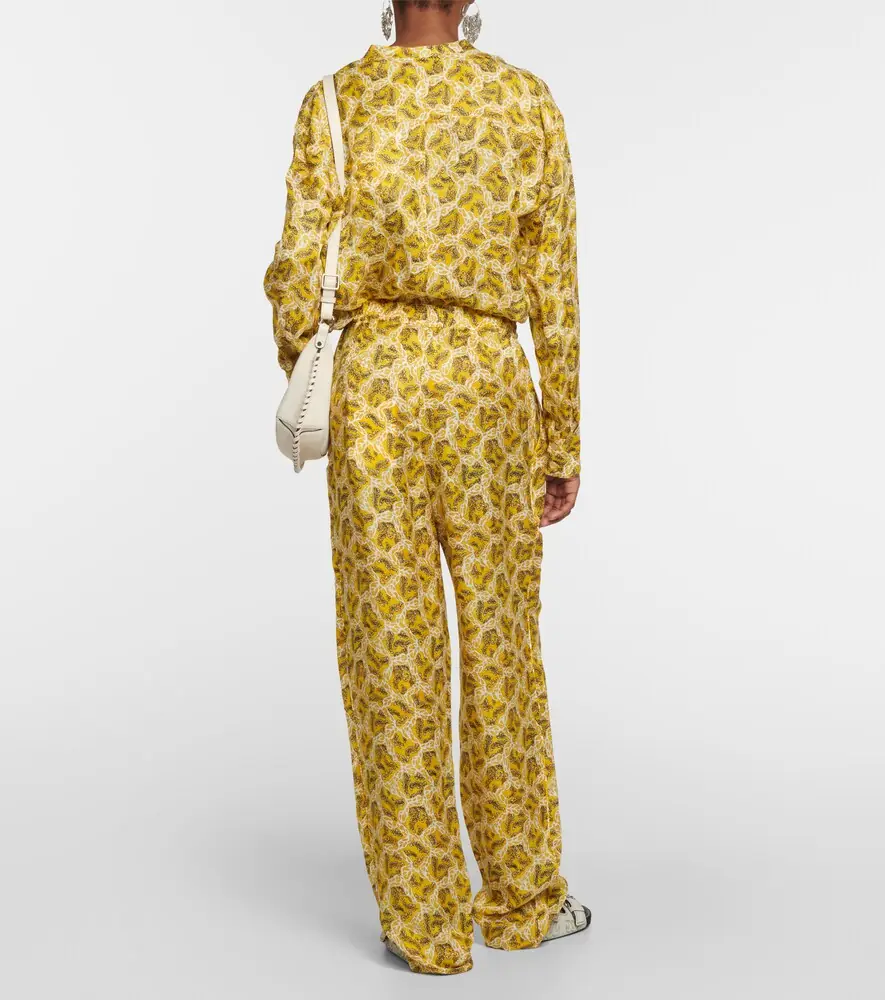 Isabel Marant Piera printed silk-blend straight pants | Thumbnail 4 Isabel Marant Piera printed silk-blend straight pants | Thumbnail 4